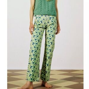 Gimaguas Aletta Denim Yellow Paisley Jeans size 24